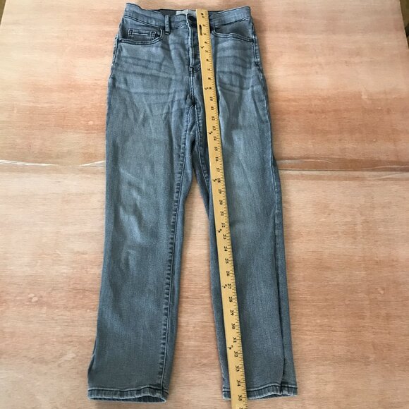 Everlane High Rise Slim Straight Ankle Cigarette Jeans Women 27 Gray Button Fly - Picture 5 of 14